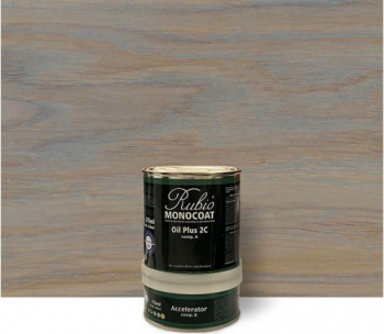 Set ulei lemn interior si accelerator Rubio RMC Oil Plus 2C Gris Belge 350ml 