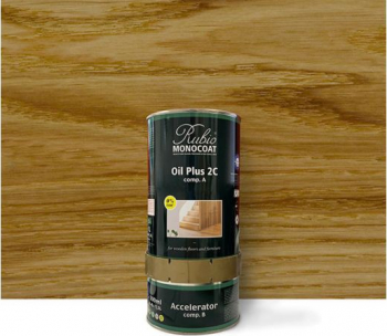 Set ulei lemn interior si accelerator Rubio RMC Oil Plus 2C Oak 1.3L 