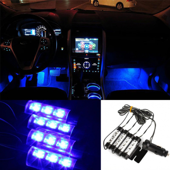Set 4 x lumini ambientale auto LED interior TY780