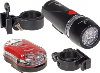 Kit Lampa LED bicicleta Fata + Spate MCE38 SUPERBRIGHT 