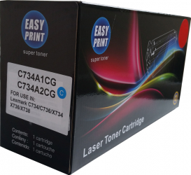 Toner EASY PRINT cyan compatibil C734A1CG/C734A2CG 6000 pag pentru Lexmark C730/734/736 X734/736 