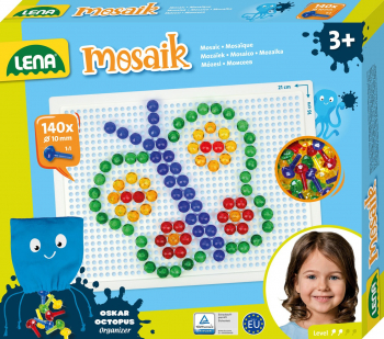 MOZAIC TRANSPARENT/SIDEFIU LENA - 140 PCS/4 CULORI/10MM - 35621 