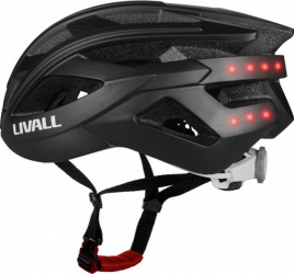Casca protectie Livall BH60SE Lumini cu LED Wifi Difuzoare integrate Sistem Alerta SOS Black 