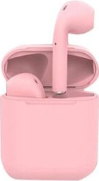 Casti Wireless Bluetooth I12 Macaron Stereo Cu Functie Apelare Control Muzica Cutie Incarcare Inclusa Android/ IOS Roz 