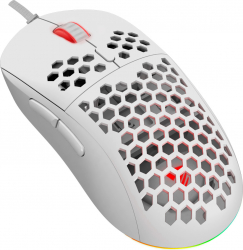 Mouse gaming profesional Savio Hex-R 12000 DPI Senzor Pixart PMW 3327 iluminare RGB cablu 1.8m ALB 