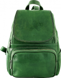 Rucsac dama din piele naturala vachetta verde FR101V 