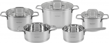 Set oale 8 piese Proficook PC-KTS 1225 cu capac din sticla toate sursele de caldura otel inoxidabil baza incapsulata 