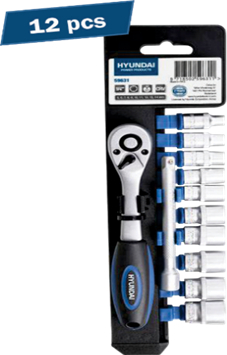 Cheie clichet Hyundai HY-59631 cu tubulare 5-14 mm 12 piese 