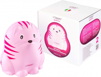 Aparat aerosoli Vitammy Gattino A1503 nebulizator cu compresor set complet de accesorii Roz 