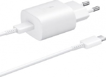 Incarcator 25W Samsung S20 S20+ S20 FE S20 Ultra USB-C EP-TA800EWE cablu EP-DG977BWE Type-C Alb 