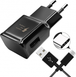Incarcator Samsung A10E A11 A12 Fast Charger TA200EBE-DG970BBE Type-C 1M Negru
