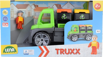 LENA TRUXX - CAMION CU CONTAINERE DE RECICLARE CU FIGURINA - 39 CM - 04453