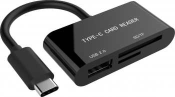 Placa de sunet USB Tip C Virtual 7.1 Channel iesire 2 x Jack 3.5mm mama Negru TCL-SHO3470 