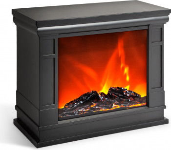 Semineu Decorativ cu Iluminare LED si Efect de Flacara Dimensiuni 25x12x20 cm Alimentare 4 Baterii AA