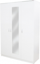 Dulap Soft 3 usi cu oglinda alb 135 x 200 x 53 cm 