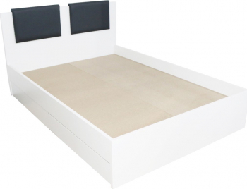 Pat Laguna 140x200 cm cu 2 sertare alb