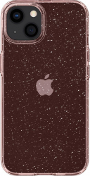 Husa Liquid Crystal Glitter pentru iPhone 13 Roz Transparent TLF-BBL3224 