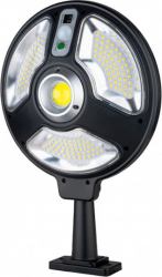Lampa Solara Proiector 270 COB Senzor Miscare Buton ON/OFF Telecomanda Forma Rotunda Negru 
