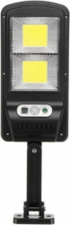Lampa Solara Proiector Mini 98LED Senzor Miscare 3Moduri Iluminare Picior de Prindere Telecomanda Negru 