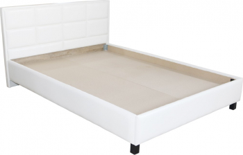Pat Soft tapitat pentru saltea 160x200 Alb 