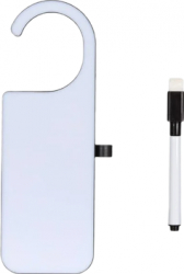 Agatator pentru usa cu LED si marker pentru mesaje scrise Alb Negru JMB-BBL3287 