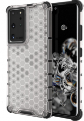 Husa Honeycomb pentru Samsung Galaxy S21 Ultra 5G termoplastic Transparent CRB-BBL3271 