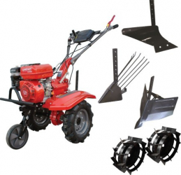 Motocultor ROTAKT RO100RS 7 CP + Plug de arat + Plug de bilonat + Plug de scos cartofi + Roti metalice 
