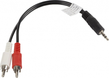 Cablu audio stereo Jack 3.5 mm tata 3 Pin la 2 RCA tata 20 cm Negru TCL-BBL3297