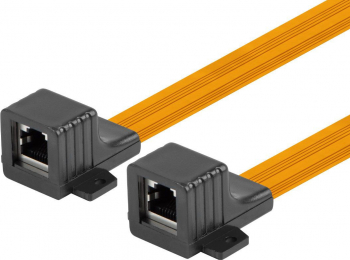 Cablu panglica Ethernet cat 5e extensie pe sub ferestre 2 x RJ45 mama 44 cm TCL-BBL3351 