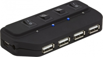 Statie de incarcare cu 4 porturi USB indicator LED Negru TCL-BBL3336 