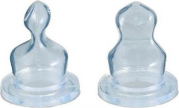Set 2 tetine ortodontice din silicon Canpol Babies 18 126 Transparent 