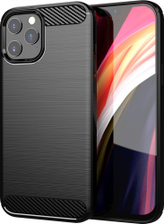 Husa de protectie cu insertii de carbon pentru iPhone 13 Pro Max Negru KOF-BBL3410 