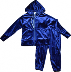 Trening fete catifea bleumarin 