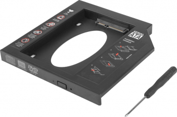 Adaptor HDD SSD 2.5 SATA III inlocuire unitate CD si DVD 9.5 mm cu accesorii montare Negru TCL-BBL3463