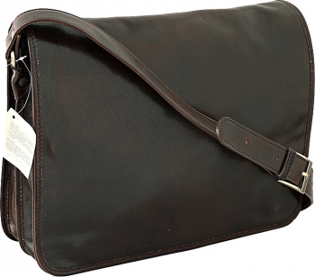Geanta barbati messenger din piele naturala vachetta maro GB130B 
