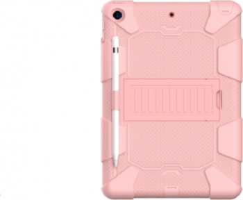 Husa de protectie din silicon dur antisoc pentru Apple iPad Pro 11 2020 cu suport pentru pix si kickstand Roz GSM-SHO3570 