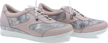 Pantofi dama Caspian Cas-904 casual piele naturala pudra roz 38 