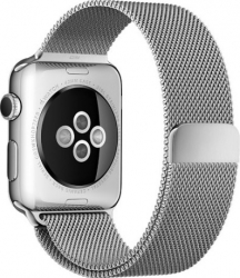Curea iUni compatibila cu Apple Watch 1/2/3/4/5/6/7 42mm Milanese Loop Otel Inoxidabil Silver 