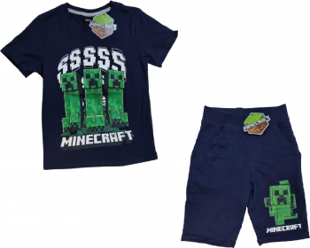 Compleu copii Minecraft Creeper Army 10 ani/140 cm Albastru/Verde 