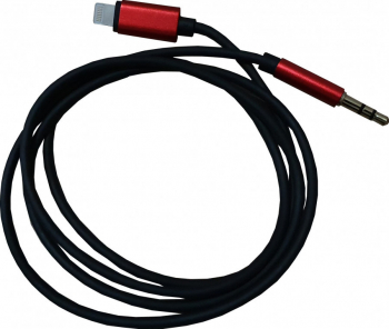Cablu audio Lightning la Jack 3.5 mm 1 metru Negru Rosu AXT-BBL3589 
