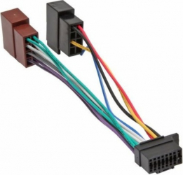 Cablu conector auto cu mufa ISO JVC 16 Pin pentru sistemul de redare audio 20 cm Multicolor AXT-BBL3598 