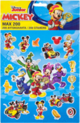 Caiet cu 200 de autocolante si stickere dimensiuni si modele diferite personaj MICKEY Multicolor JMB-SHO3714 