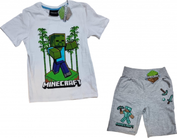 Compleu copii Minecraft Zombie forest 12 ani/152 cm alb/gri