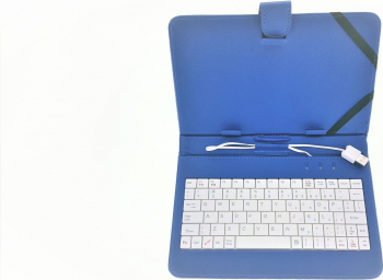 Husa tip carte cu tastatura pentru tableta 7 inch functie kickstand Albastru TCL-SHO3776 