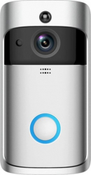 Sonerie video Wifi 720p cu vizualizare pe Smartphone cu Android sau IOS salvare pe card SD cu acumulatori sau la priza cu incarcator 5V 