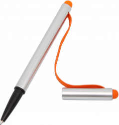 Stylus universal 2 in 1 capac si elastic pentru tableta telefon sau laptop cu touch screen Portocaliu BLN-SHO3758 