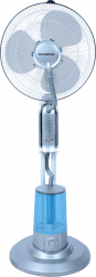 Ventilator cu pulverizare apa si umidificare Hausberg HB5600BL 90W 300 mlh 3 viteze timer telecomanda Gri Bleu 