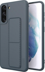 Husa de protectie cu stand metalic magnetic pentru Samsung Galaxy S21 silicon Navy Blue CRB-SHO3817 