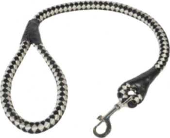 Lesa scurta si fixa pentru caini marime M 60x3 cm Alb-negru JMB-SHO3792 