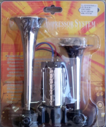 Claxon ART 2 goarne 12V cu compresor sunet clar si un suflu puternic 